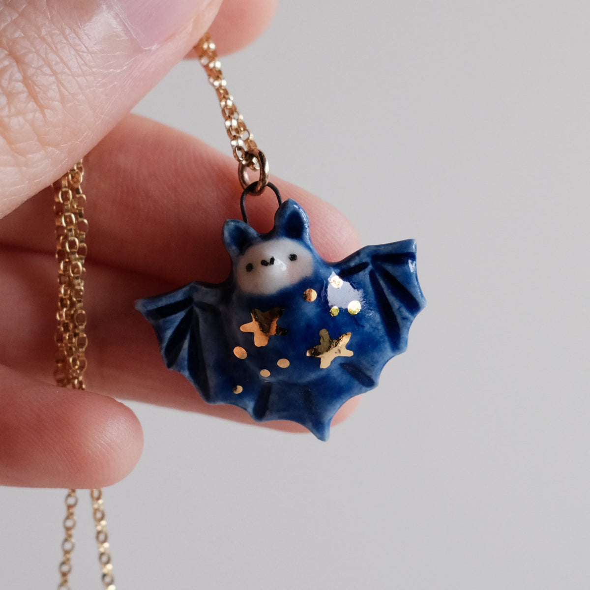 Lithop Studios bat online necklace