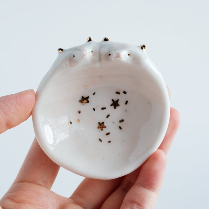 Bear Couple Dish | Etched Eyes White Stardust