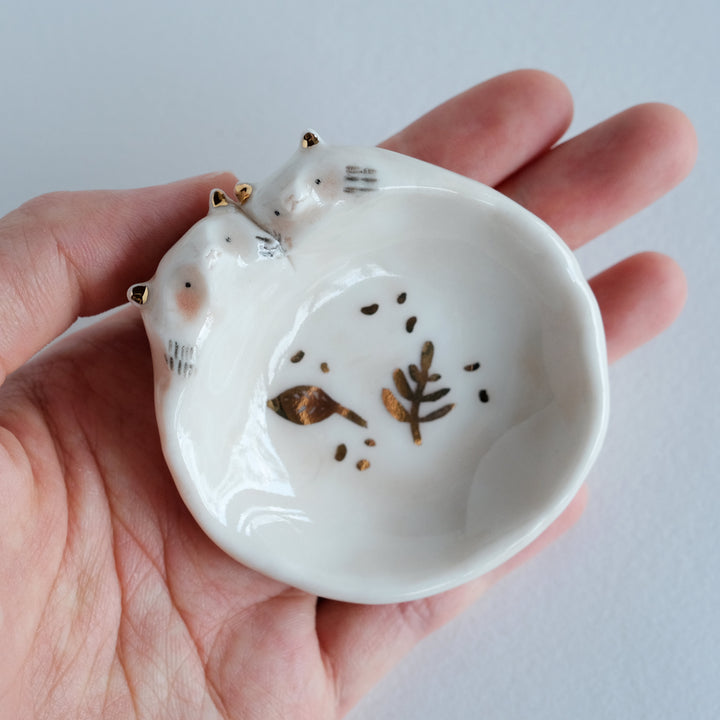 Bear Couple Dish | Painted Eyes Leaves