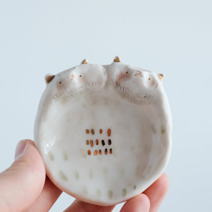 Bear Couple Dish | Etched Eyes Small Dashes