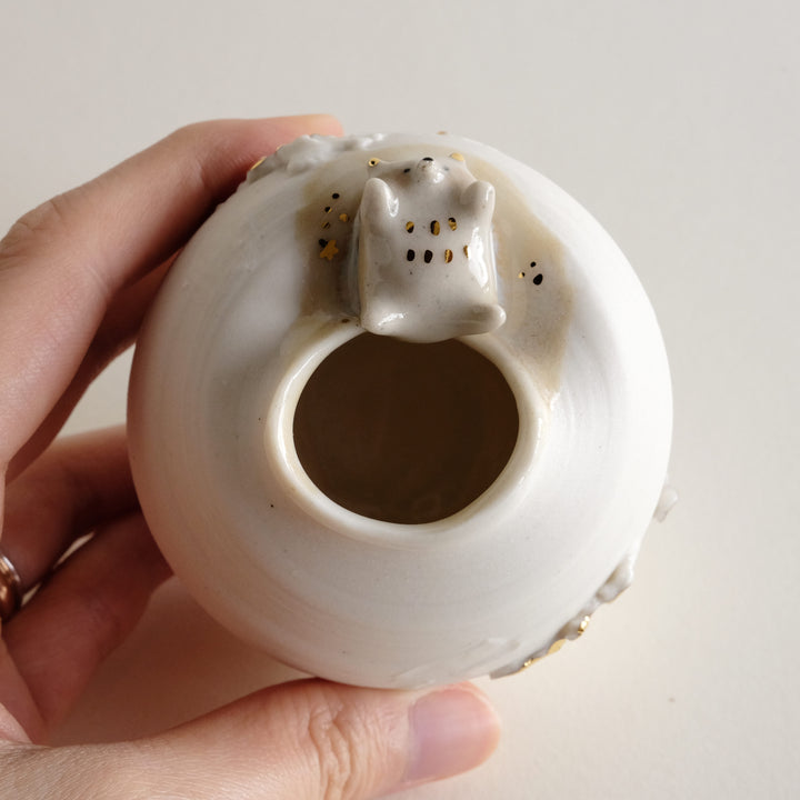 Porcelain Tumble Bear Vase