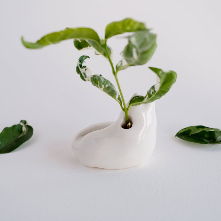 Fox Guardian Bud Vase | Rectangle Labradorite