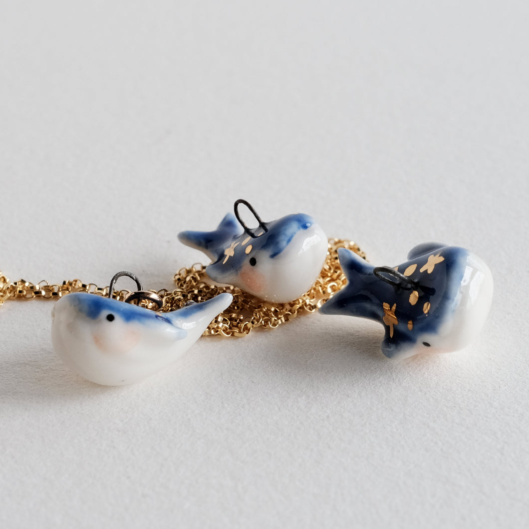 Royal Blue Whale Necklace