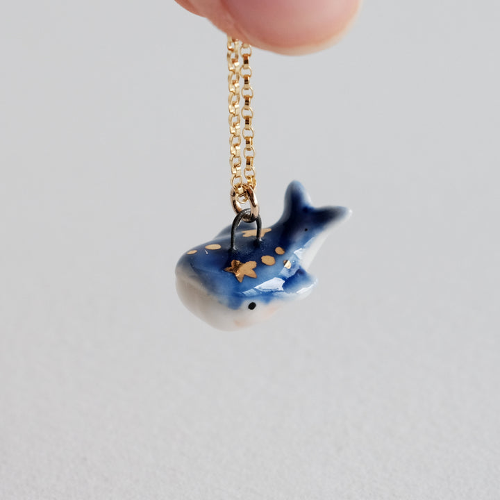 Royal Blue Whale Necklace