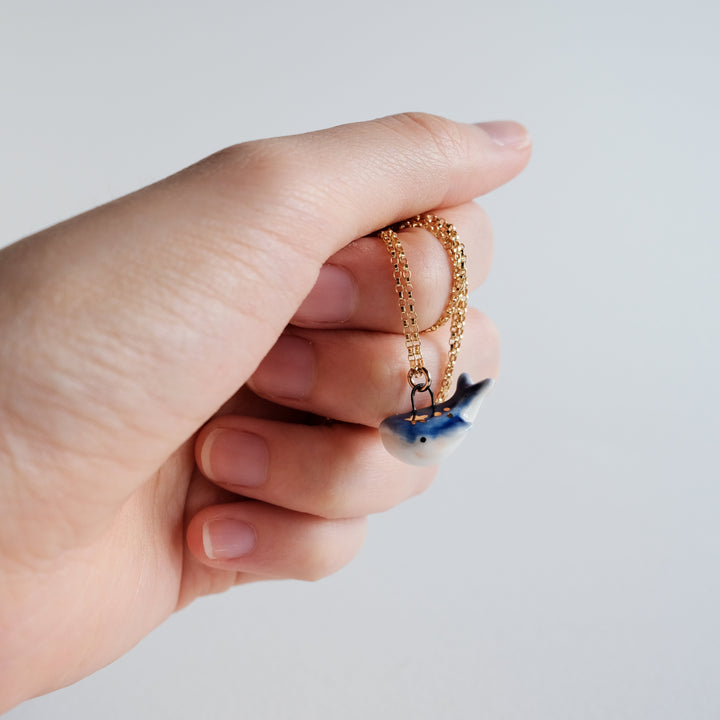 Royal Blue Whale Necklace