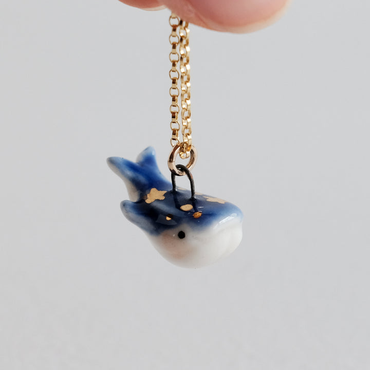 Royal Blue Whale Necklace