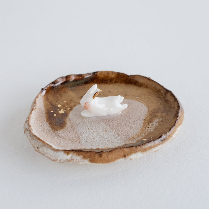 Footed Dish | Enso Leaping Bunny