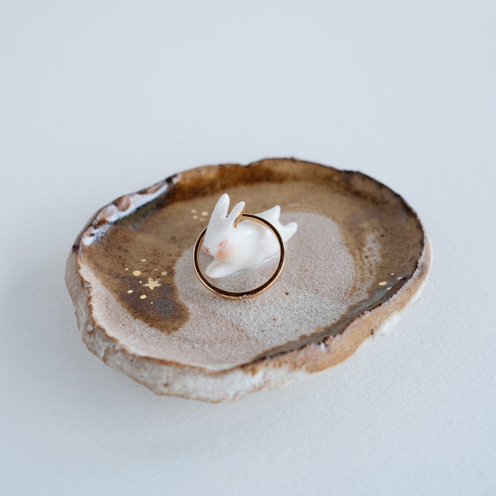 Footed Dish | Enso Leaping Bunny