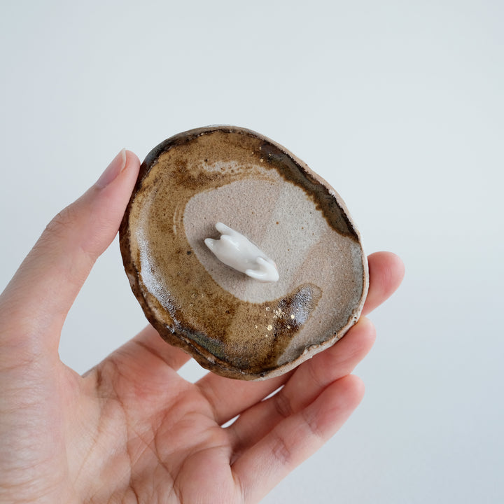 Footed Dish | Enso Leaping Bunny