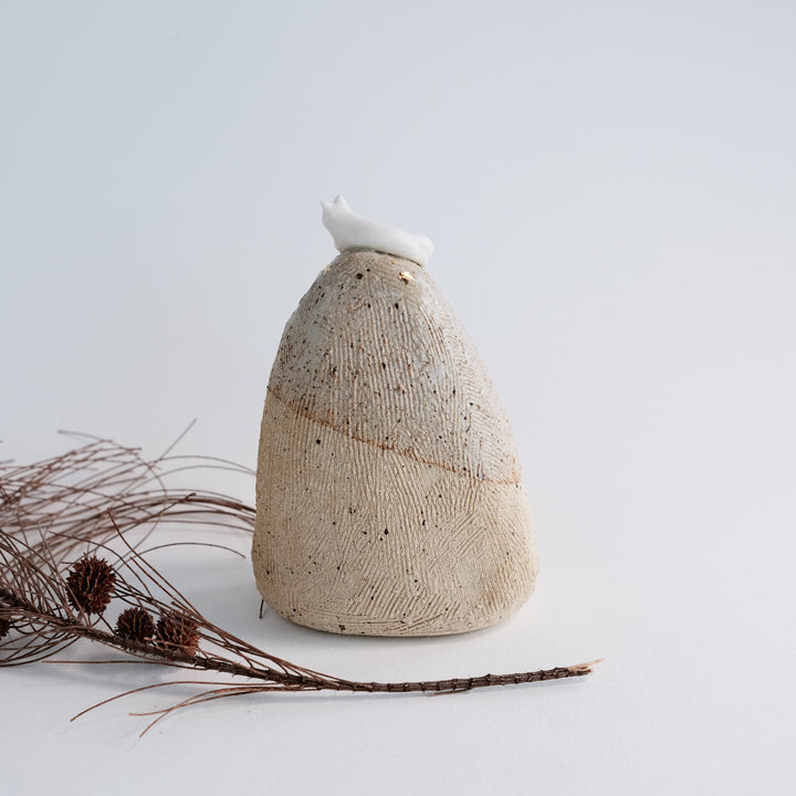 Pebble Vase | Etched Cat
