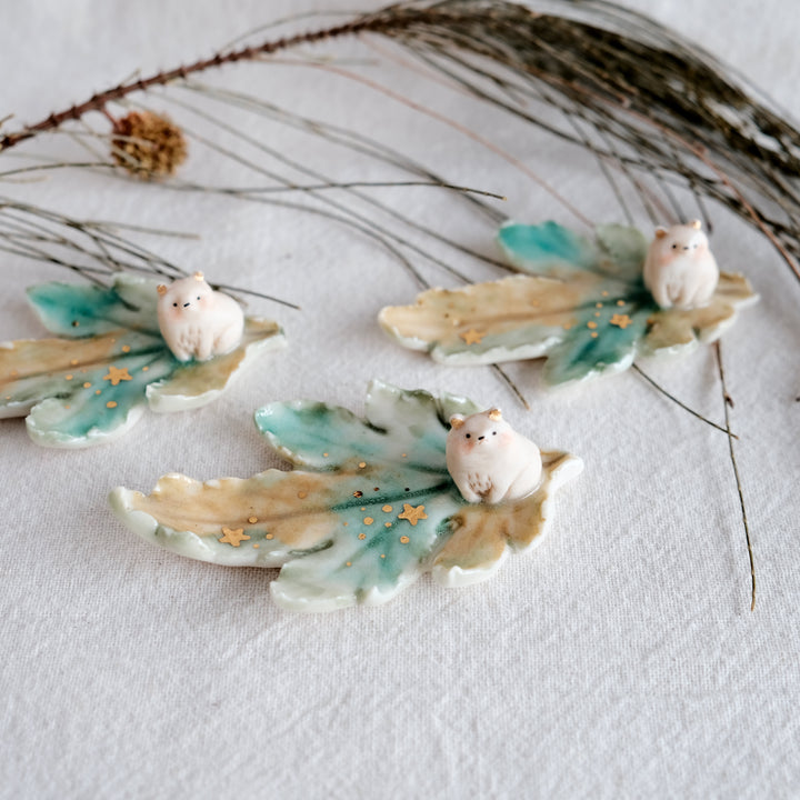 Brown Bear Leaf Dish