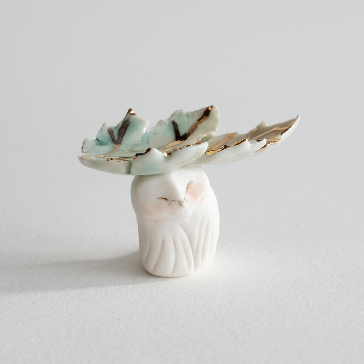 Owl Guardian | Fallen Chrysanthemum Leaf