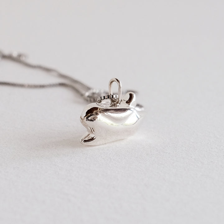 Jumping Bunny Pendant [Sterling Silver]