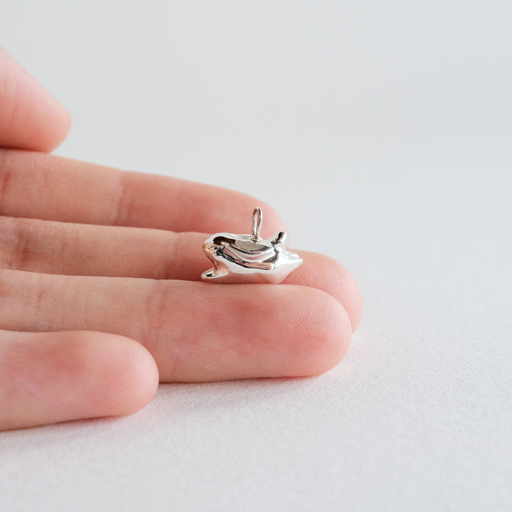 Jumping Bunny Pendant [Sterling Silver]