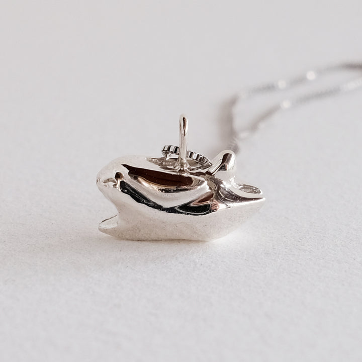 Jumping Bunny Pendant [Sterling Silver]