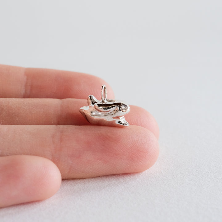 Jumping Bunny Pendant [Sterling Silver]