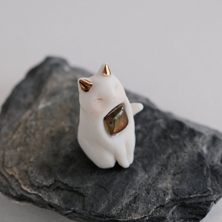 Cat Guardian | Square Labradorite