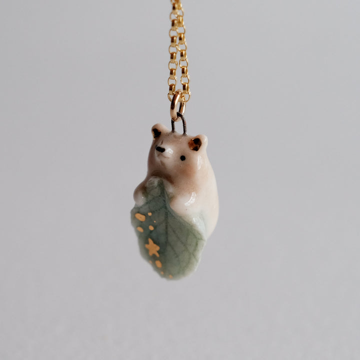 Leaf Bear Necklace