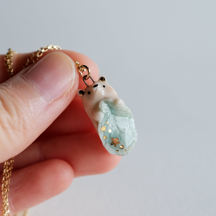 Leaf Bear Necklace