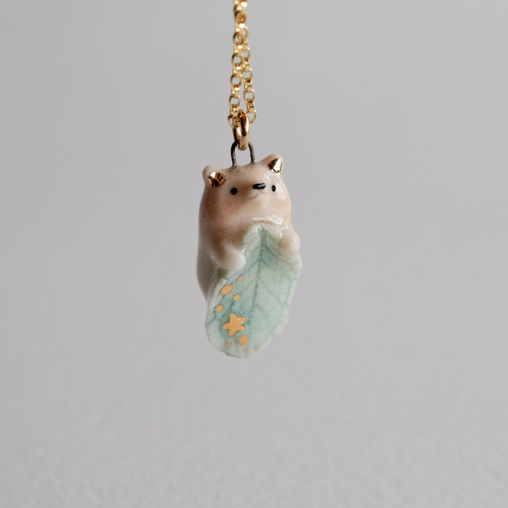 Leaf Bear Necklace