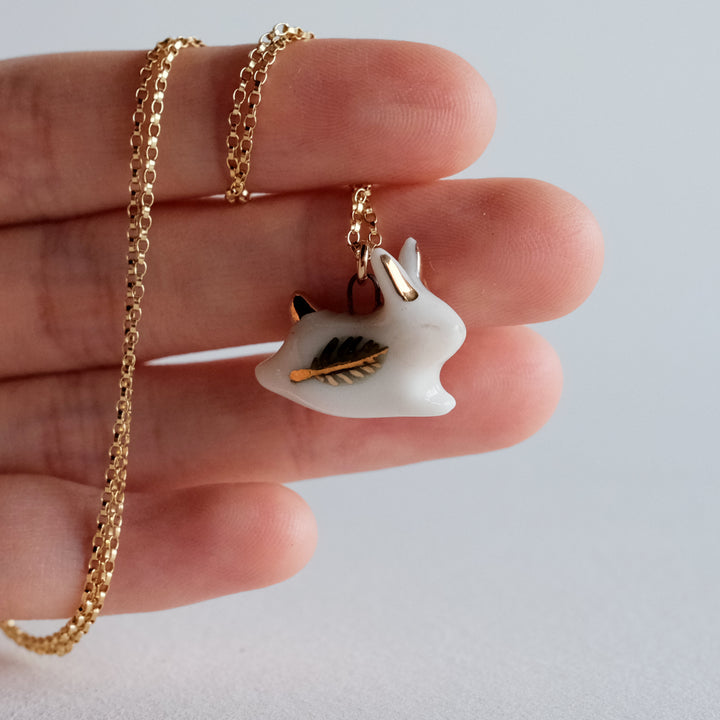 Leaf Bunny Necklace