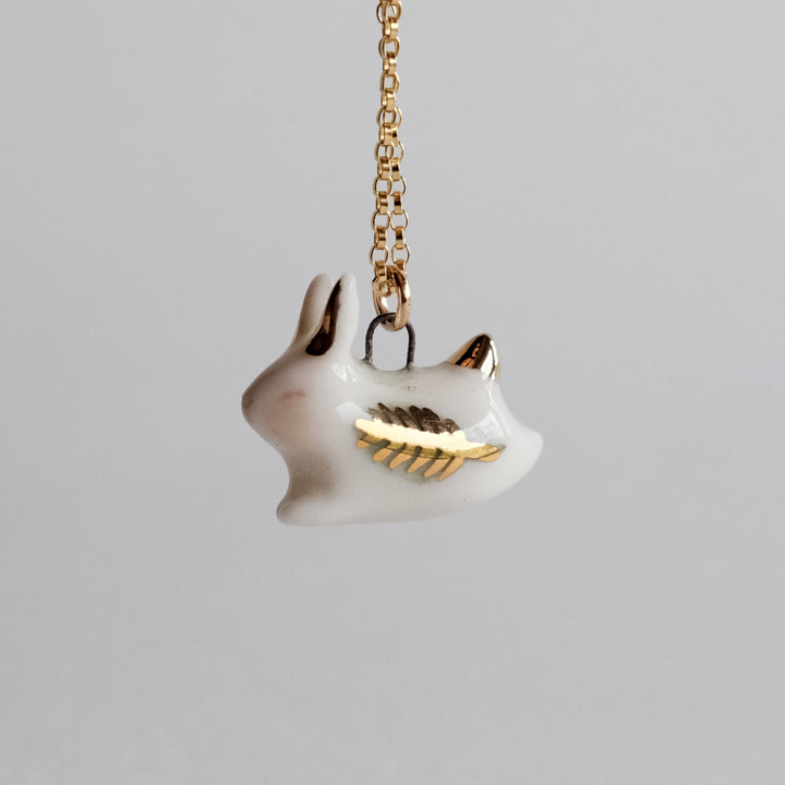 Leaf Bunny Necklace