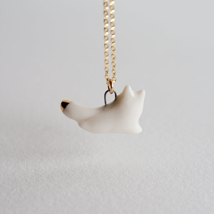 White Fox Necklace