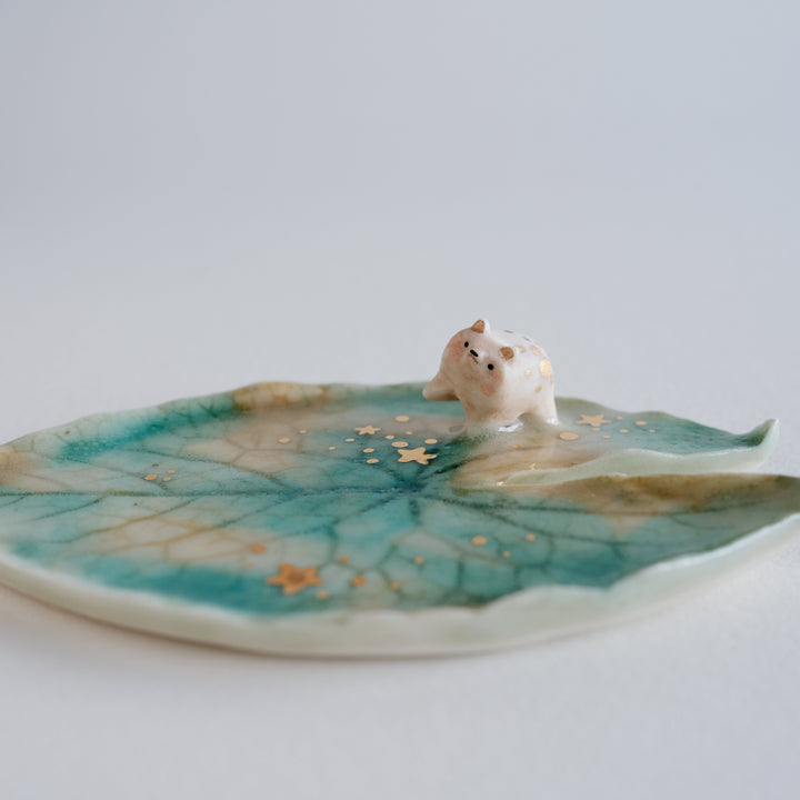 Lily Pad Leaf Bear Dish