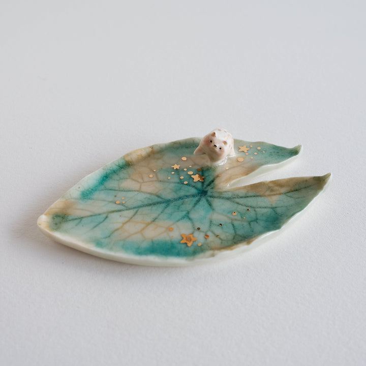 Lily Pad Leaf Bear Dish