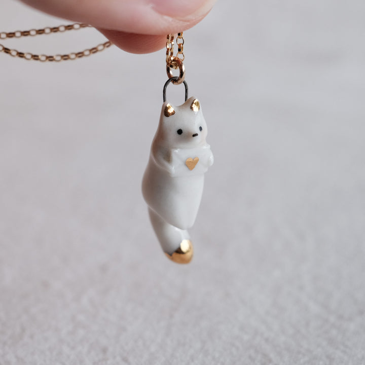 Letter Fox Necklace | Heart