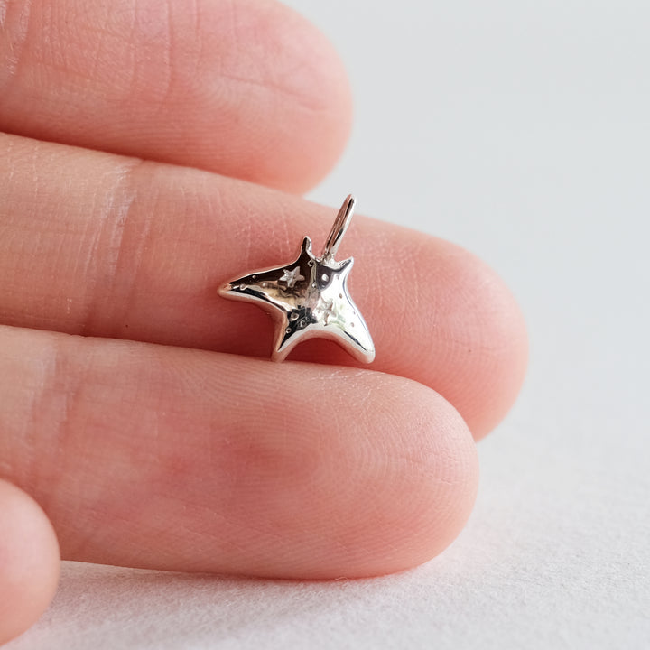 Stardust Manta Ray Pendant [Sterling Silver]