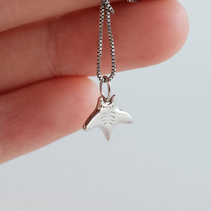 Stardust Manta Ray Pendant [Sterling Silver]