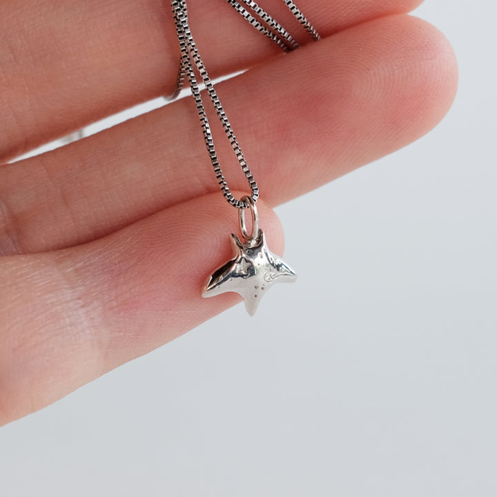 Stardust Manta Ray Pendant [Sterling Silver]
