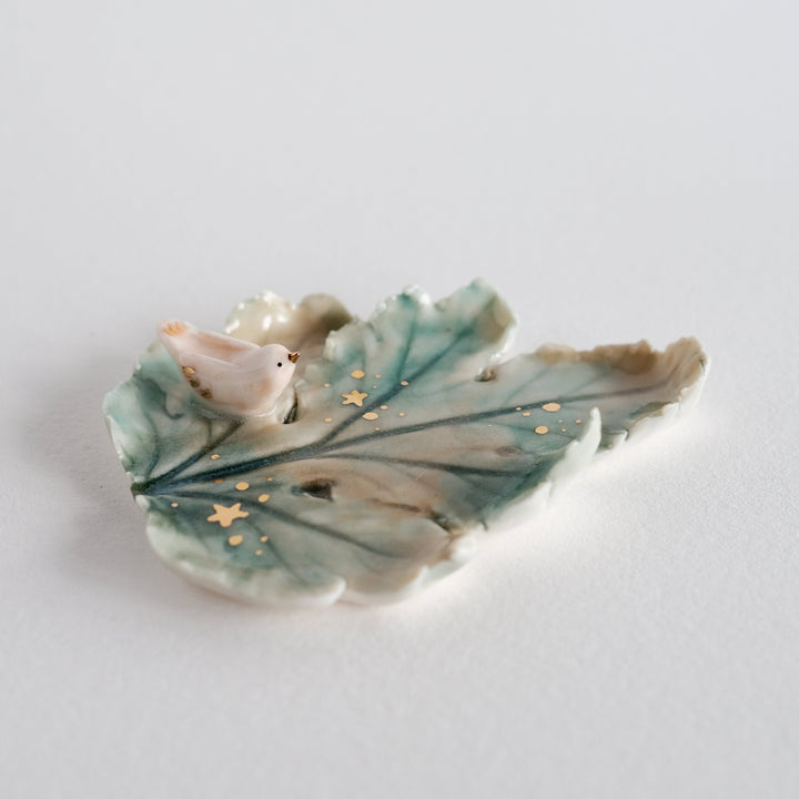 Leaf Dish | Orange Bird