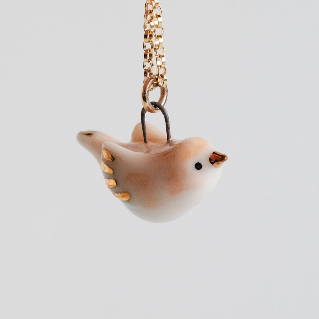 Orange Chun Bird Necklace