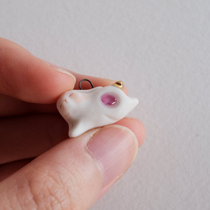 Pink Sapphire Leaping Bunny Necklace