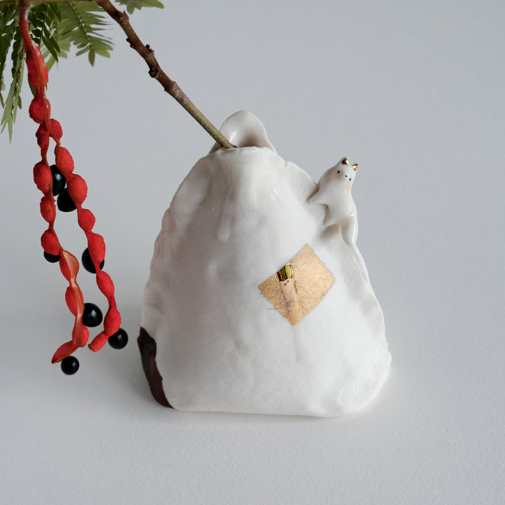 Porcelain Fox Vase