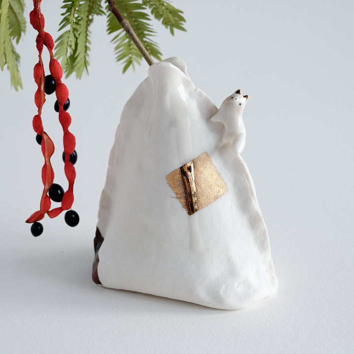 Porcelain Fox Vase