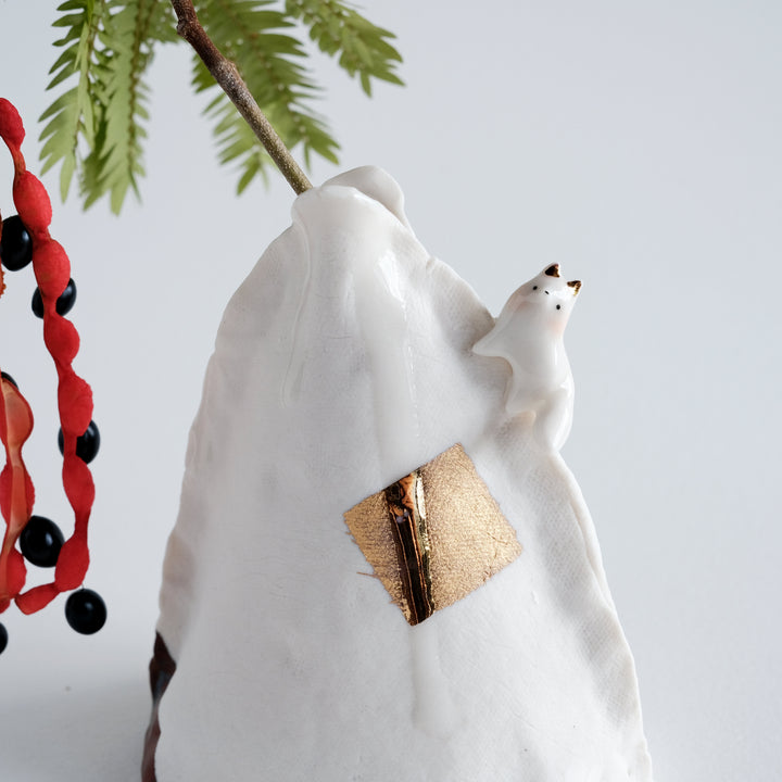 Porcelain Fox Vase