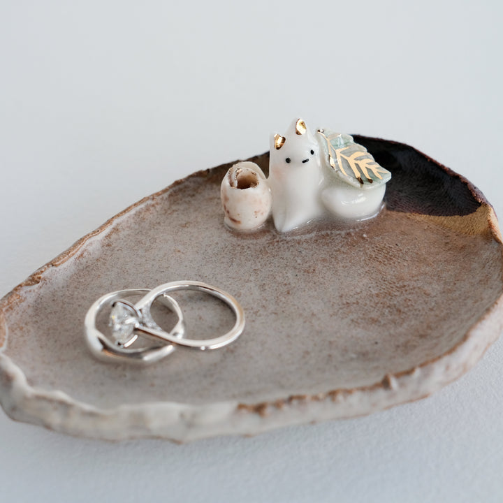Footed Dish | Restful Leaf Fox