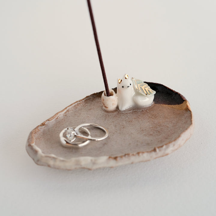 Footed Dish | Restful Leaf Fox