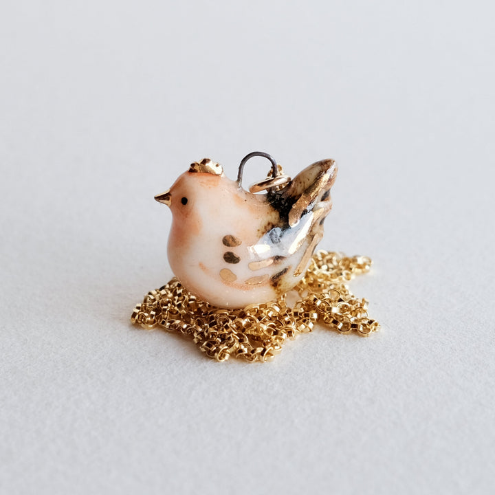 Little Chicken Necklace | Orange Rosewood