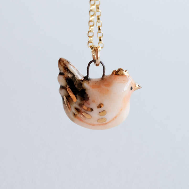 Little Chicken Necklace | Orange Rosewood
