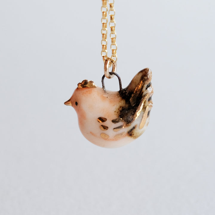 Little Chicken Necklace | Orange Rosewood
