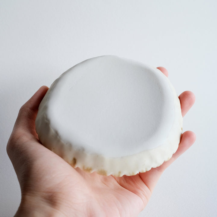 Porcelain Fox Pair Dish | Scalloped Edges
