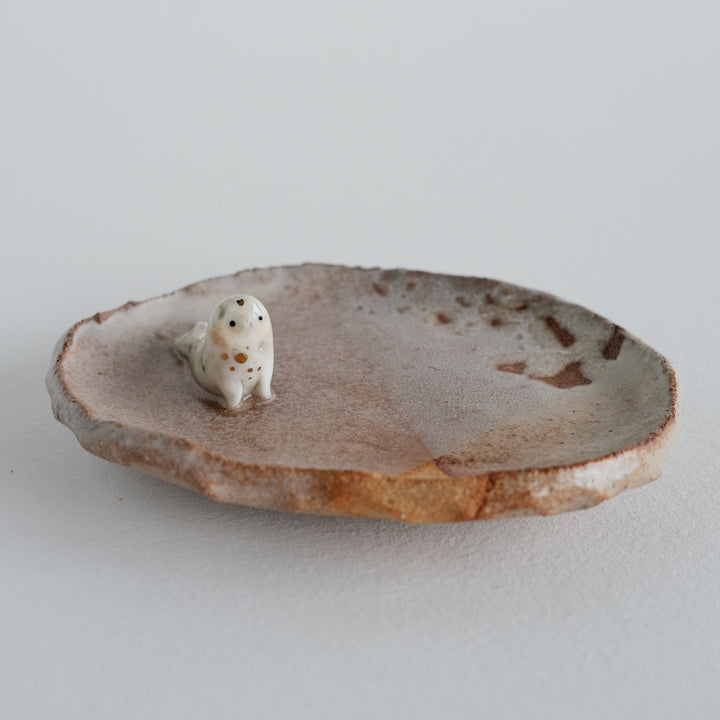 Footed Dish | Shino Push Up Seal