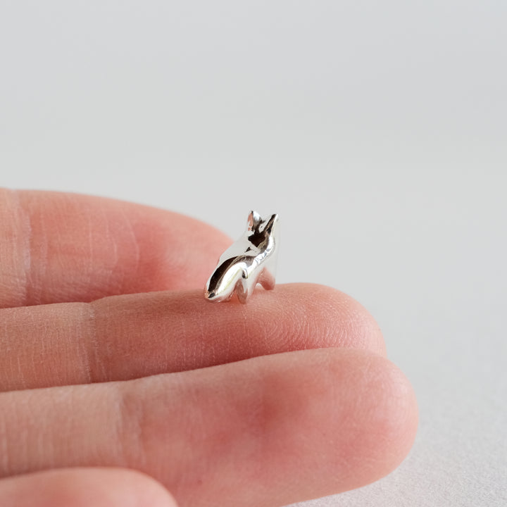 Tiny Standing Fox Guardian [Sterling Silver]