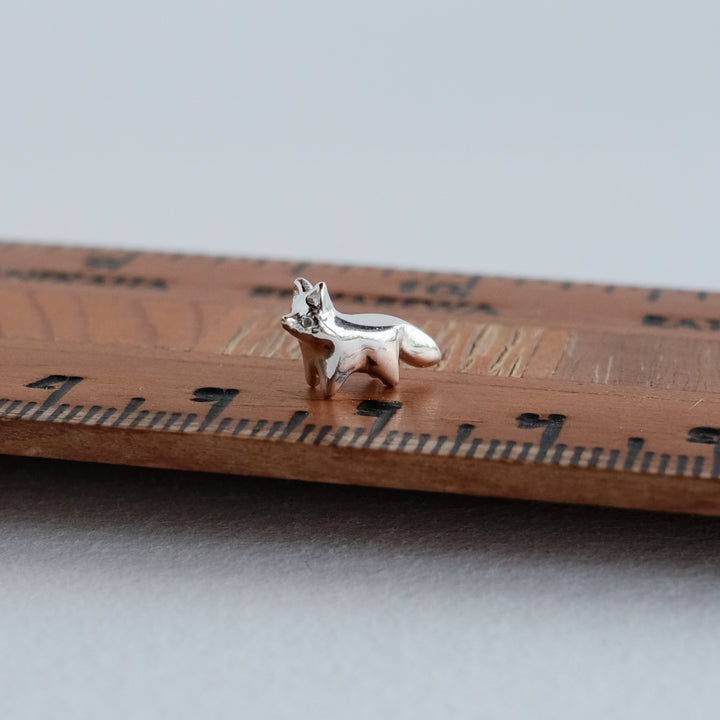 Tiny Standing Fox Guardian [Sterling Silver]