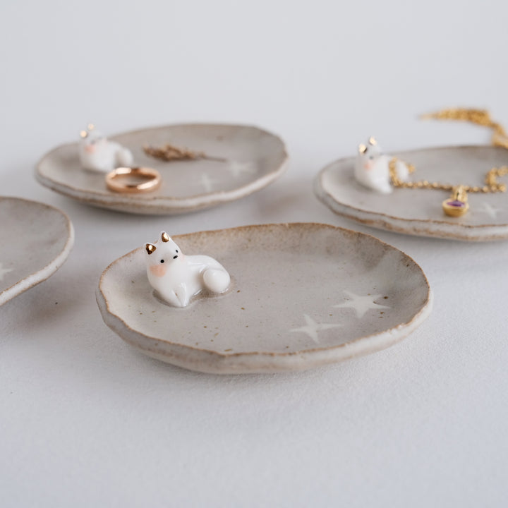 Footed Dish | Stardust Inlay Fox