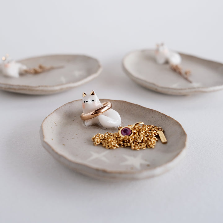 Footed Dish | Stardust Inlay Fox